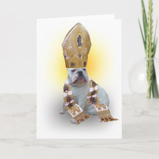 Tarjeta Bulldog piadoso