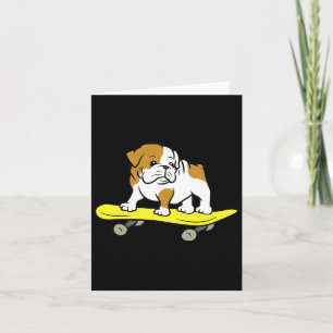 Tarjeta Bulldog Skateboarding Bulldog de patinaje para per
