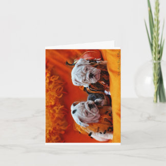 Tarjeta "Bulldoges de Halloween"