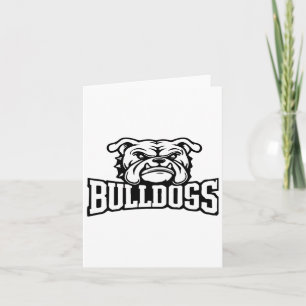 Tarjeta Bulldoges Mascot De Vuelta Al Espíritu Del Equipo