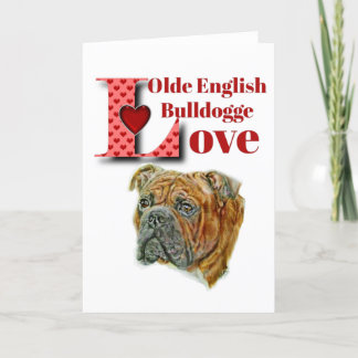 Tarjeta Bulldogge inglés antiguo