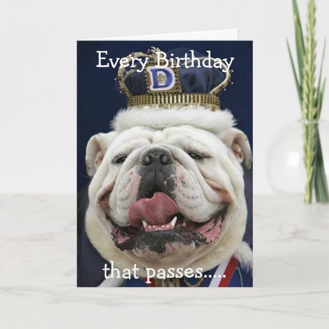 Tarjeta Bullldog Birthday Card (Anverso)