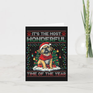 Tarjeta Bullmastiff Decoraciones de árbol de Navidad Perro