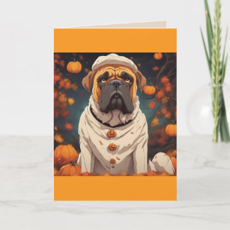 Tarjeta Bullmastiff Halloween