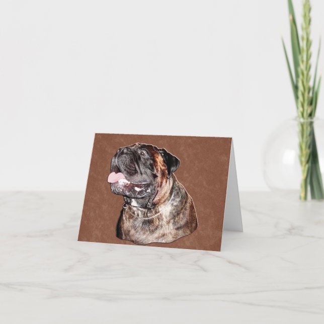 Tarjeta Bullmastiff Note Card (Anverso)