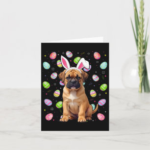 Tarjeta Bullmastiff Perro Semana Santa Huevos Caza Conejo