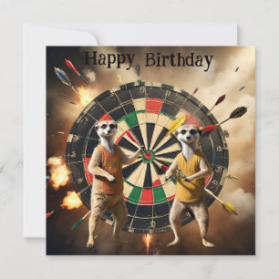 Tarjeta Bullseye Burrow: Jugadores de Meerkat Dart, cumple