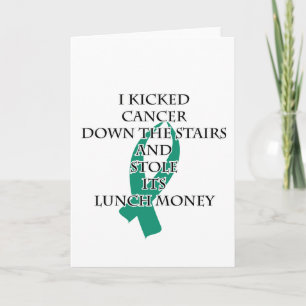Tarjeta Bully de cáncer (cinta Verde azulada)