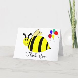 Tarjeta Bumble Bee Baby Birday Gracias Cartas