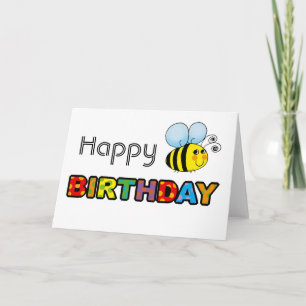 Tarjeta Bumble bee happy birthday