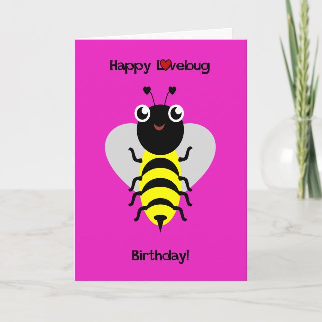 Tarjeta Bumblebee Love Bug (Anverso)