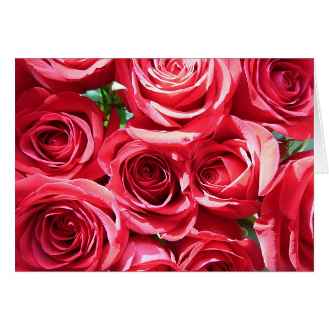 Tarjeta Bunch de Roses Roses Roses (Anverso (Horizontal))