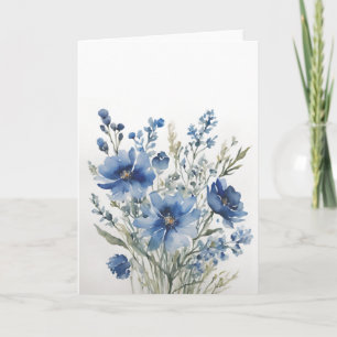 Tarjeta Bunch of Flowers Elegant Watercolor