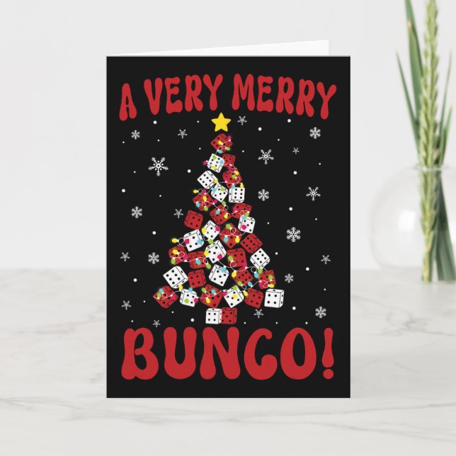 Tarjeta Bunco Christmas Very Merry Bunco Game Xmas For Wom (Anverso)