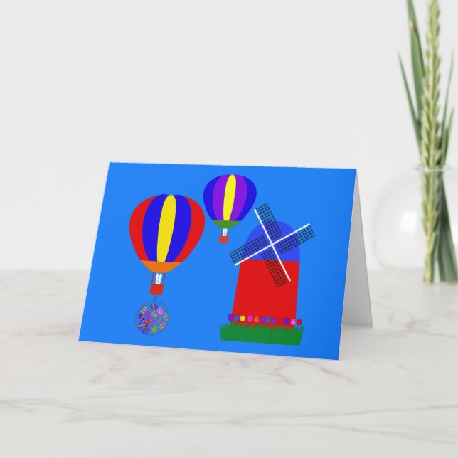 Tarjeta Bungalow Hot Air Balloon #1 Card (Anverso)