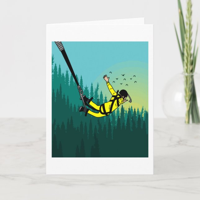 Tarjeta Bungee Jumping A La Libertad (Anverso)