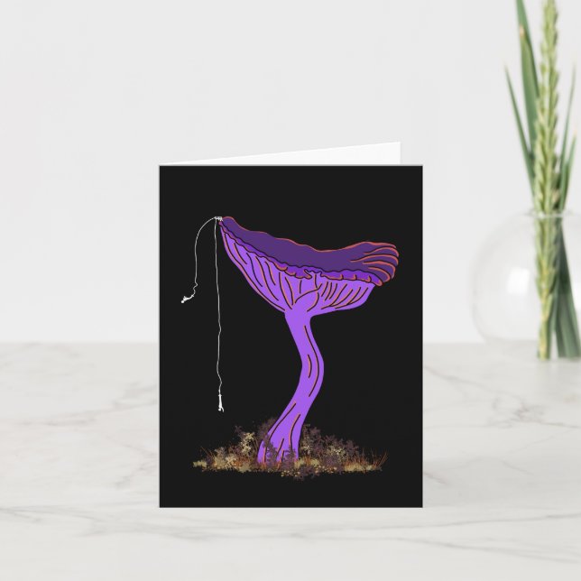 Tarjeta Bungee Jumping Amethyst Deceiver Mushroom (Anverso)