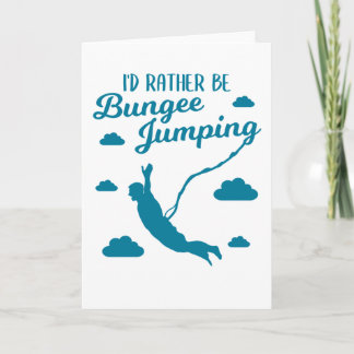 Tarjeta Bungee Jumping Bungy Jumper Funny Cita Regalo
