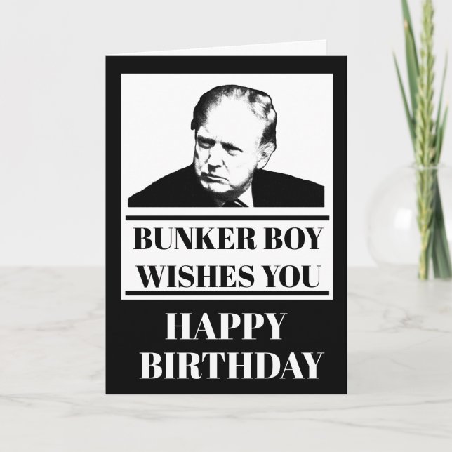 Tarjeta Bunker Boy le desea feliz cumpleaños (Anverso)