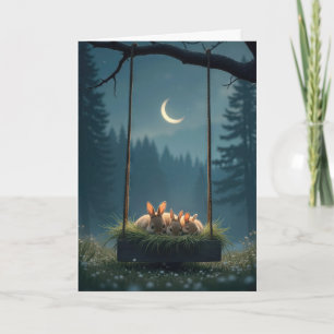 Tarjeta Bunnies en un giro