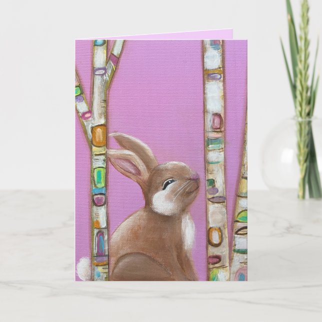 Tarjeta Bunny 2 de arte caprichoso (Anverso)