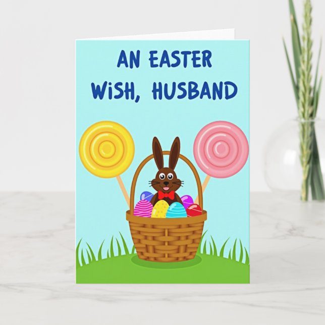 Tarjeta Bunny And Eggs Holiday Card (Anverso)