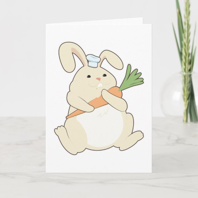 Tarjeta Bunny as Cook with Carrot (Anverso)
