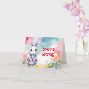 Tarjeta Bunny bebé en primavera
