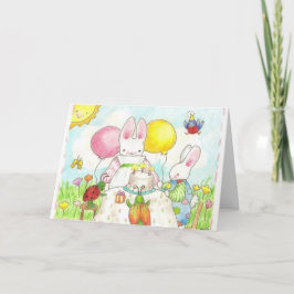 Tarjeta Bunny Birthday Party Card