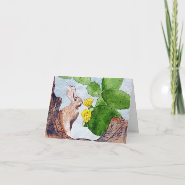 Tarjeta Bunny Cactus (Anverso)