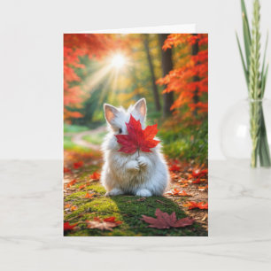 Tarjeta Bunny Cumpleaños Con Humor De Hoja Roja