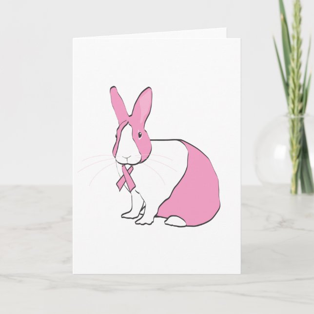 TARJETA BUNNY DE SENSIBILIZACIÓN SOBRE EL CÁNCER DE MAMA (Anverso)