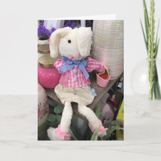 TARJETA BUNNY *EASTER WISHHES* Y *SPRING WISHES* TAMBIÉN! (Anverso)