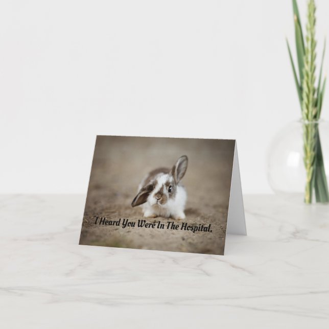 Tarjeta Bunny Get Well Greet Card (Anverso)