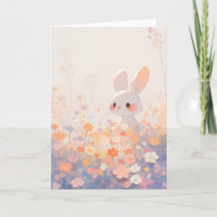 Tarjeta Bunny Hopping Good Time in the Meadow