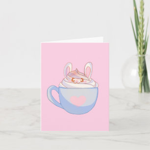 Tarjeta Bunny Latte Con Canela