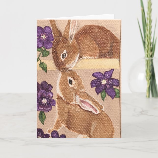 Tarjeta Bunny Love Blank Card (Anverso)