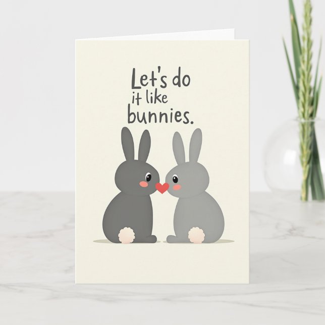 Tarjeta Bunny Love Lets Do It Now Card (Anverso)