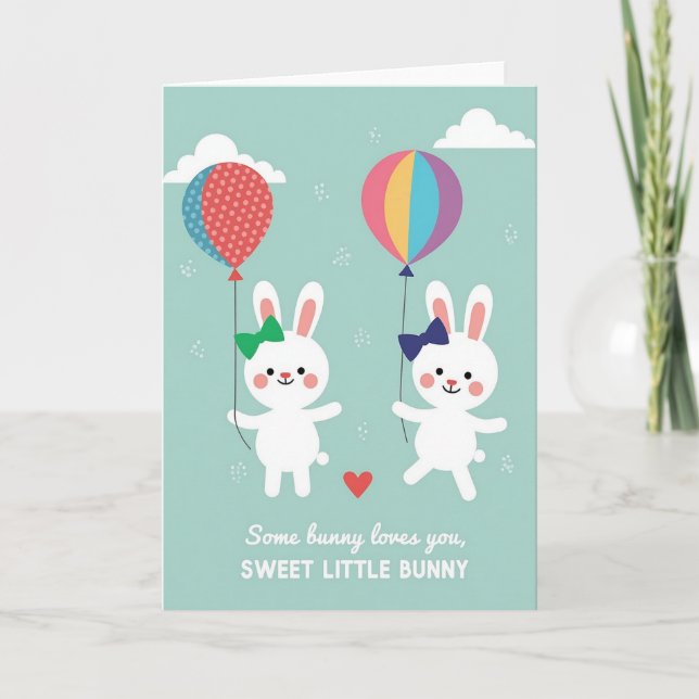 Tarjeta Bunny Love Sweetheart Card (Anverso)