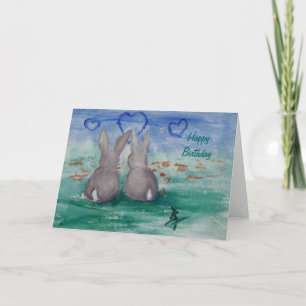 Tarjeta Bunny Lovin aceo Birthday Card