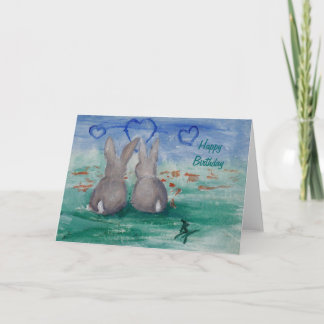 Tarjeta Bunny Lovin aceo Birthday Card