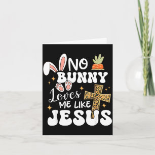 Tarjeta Bunny me ama como Jesús Pascua cristiana divertida