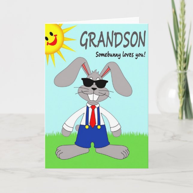 Tarjeta Bunny Overalls Love You Card (Anverso)