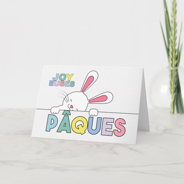 Tarjeta Bunny Pastel Hues (Anverso)