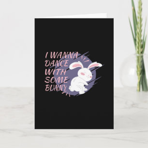 Tarjeta Bunny Quiere Bailar Con Un Socio De Baile