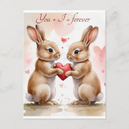 Tarjeta Bunny romántica de alta fidelidad