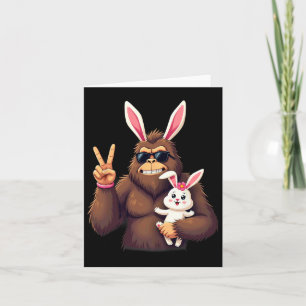 Tarjeta Bunny Sasquatch Bigfoot Sungles Easter 1