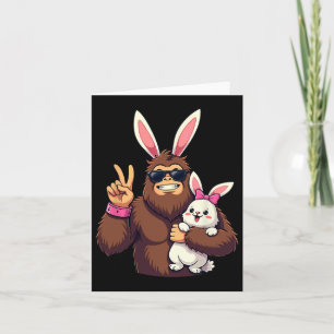 Tarjeta Bunny Sasquatch Semana Santa de las Sungfoot Bigfo