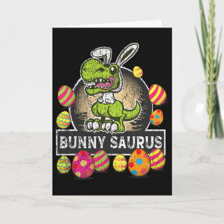 Tarjeta Bunny Saurus Trex Happy Eastrawr Bunny Dino Kids B