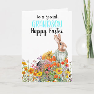 Tarjeta Bunny Vintage especial para nietos